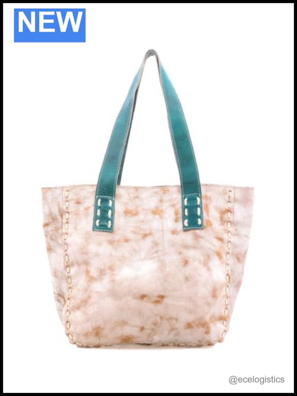 Vegetable Tanned Leather Tote Bag - Handmade with Organic Canvas Cotton Lining,